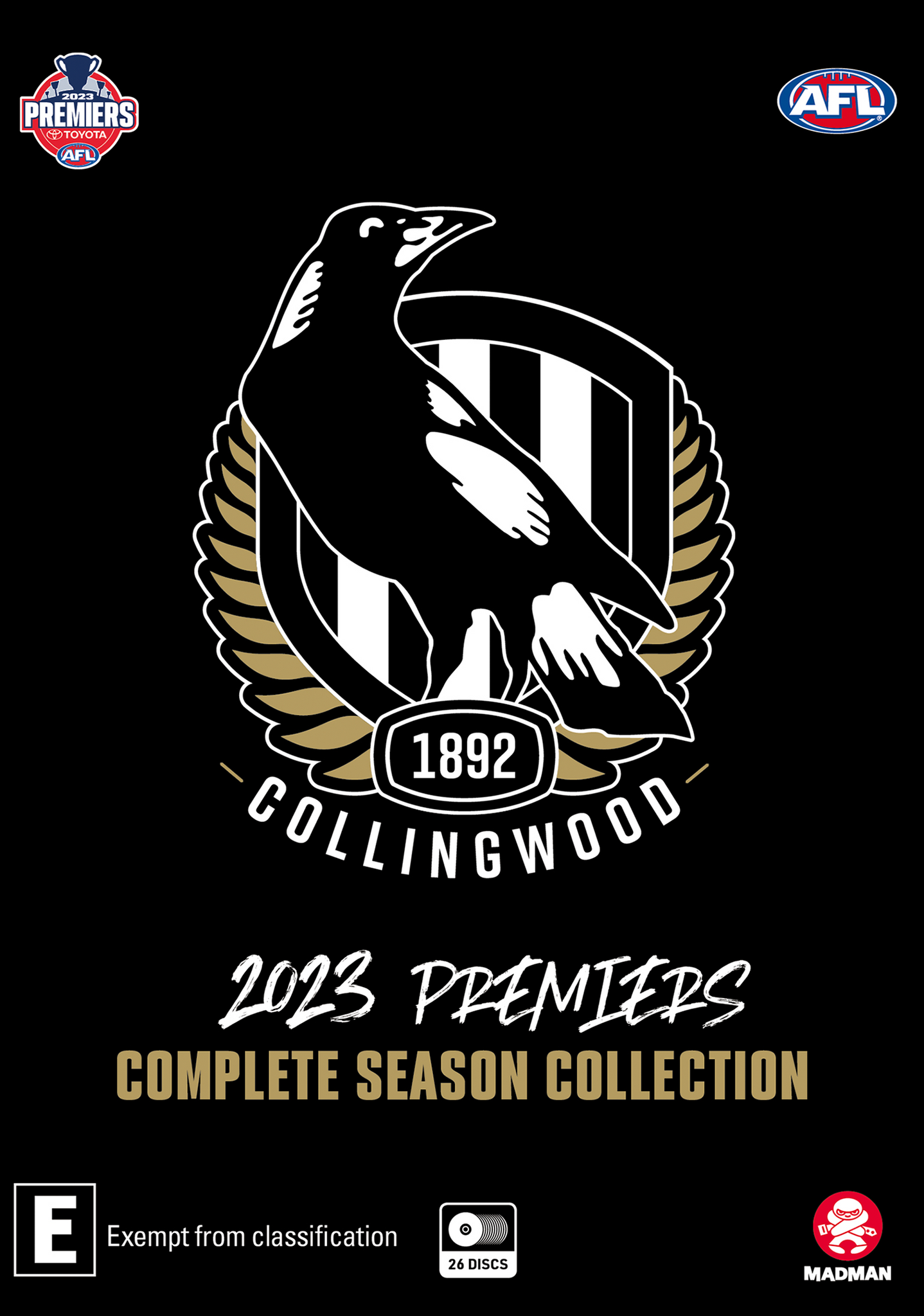 2023 TOYOTA AFL PREMIERS COLLINGWOOD MAGPIES SEASON COLLECTION