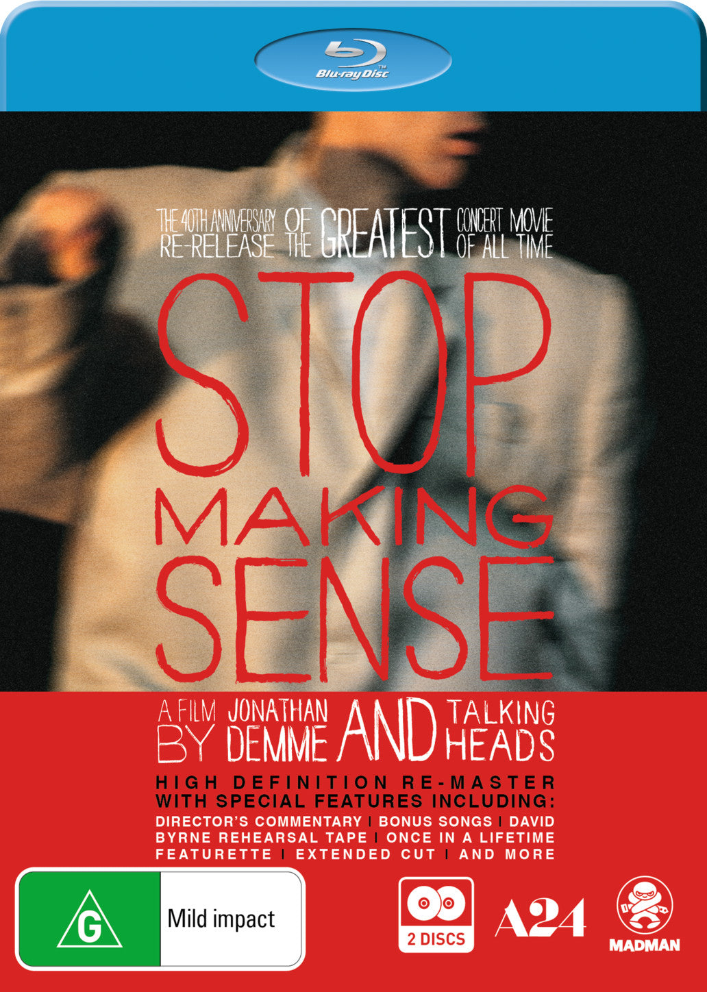 STOP MAKING SENSE - 40TH ANNIVERSARY SPECIAL EDITION (Blu-Ray) – Madman