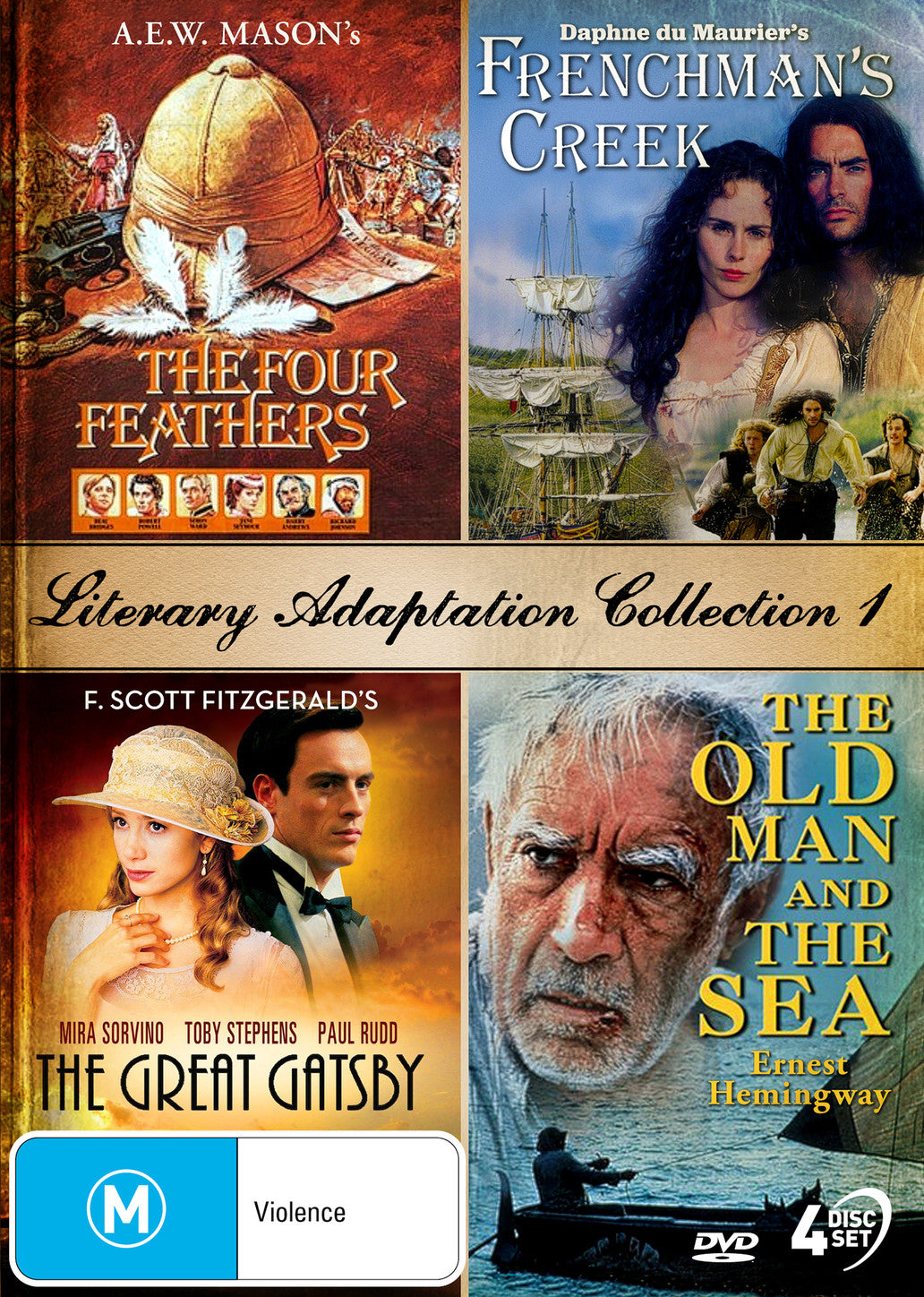 LITERARY ADAPTATION COLLECTION 1 - THE FOUR FEATHERS, THE FRENCHMAN'S CREEK, THE GREAT GATSBY & THE OLD MAN & THE SEA