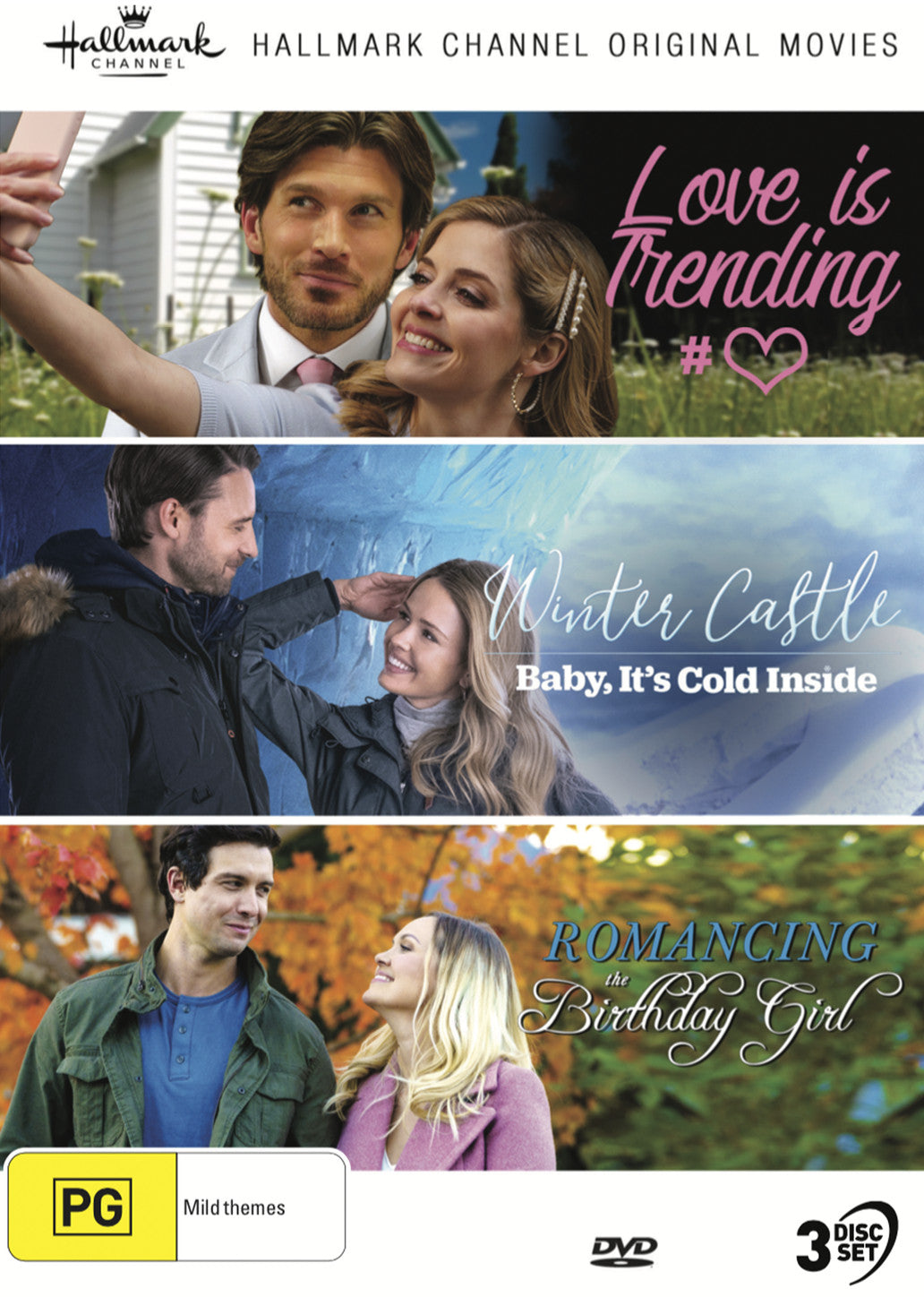 HALLMARK COLLECTION 17 (LOVE IS TRENDING/WINTER CASTLE: BABY IT'S COLD INSIDE/ROMANCING THE BIRTHDAY GIRL)