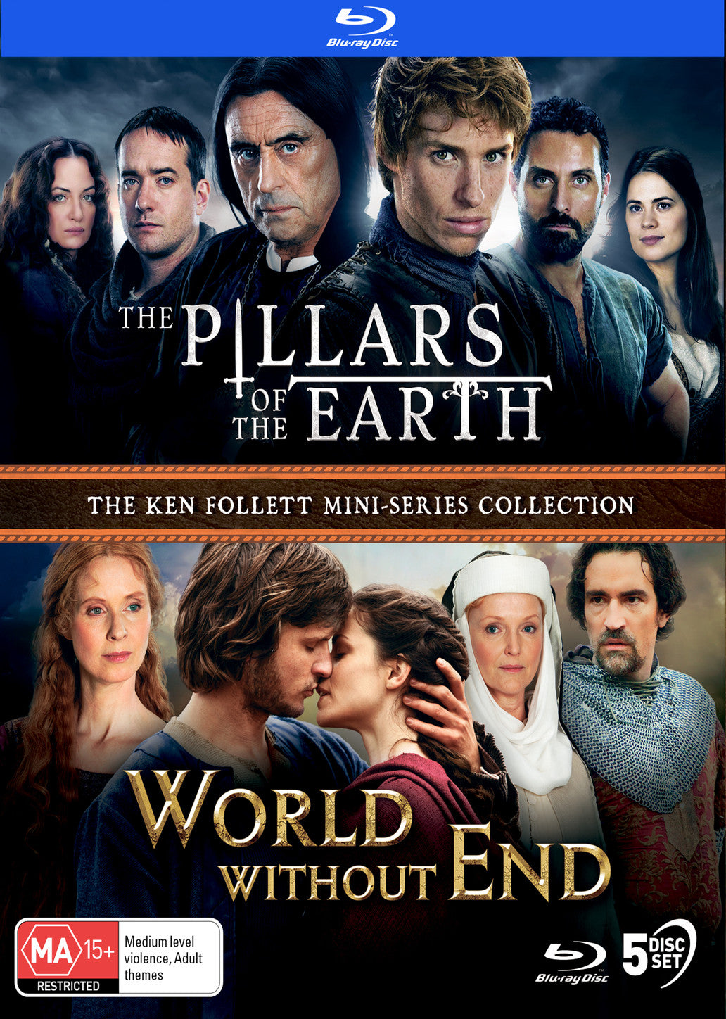 THE KEN FOLLET MINI-SERIES COLLECTION: THE PILLARS OF THE EARTH / WORLD WITHOUT END  - BLU RAY