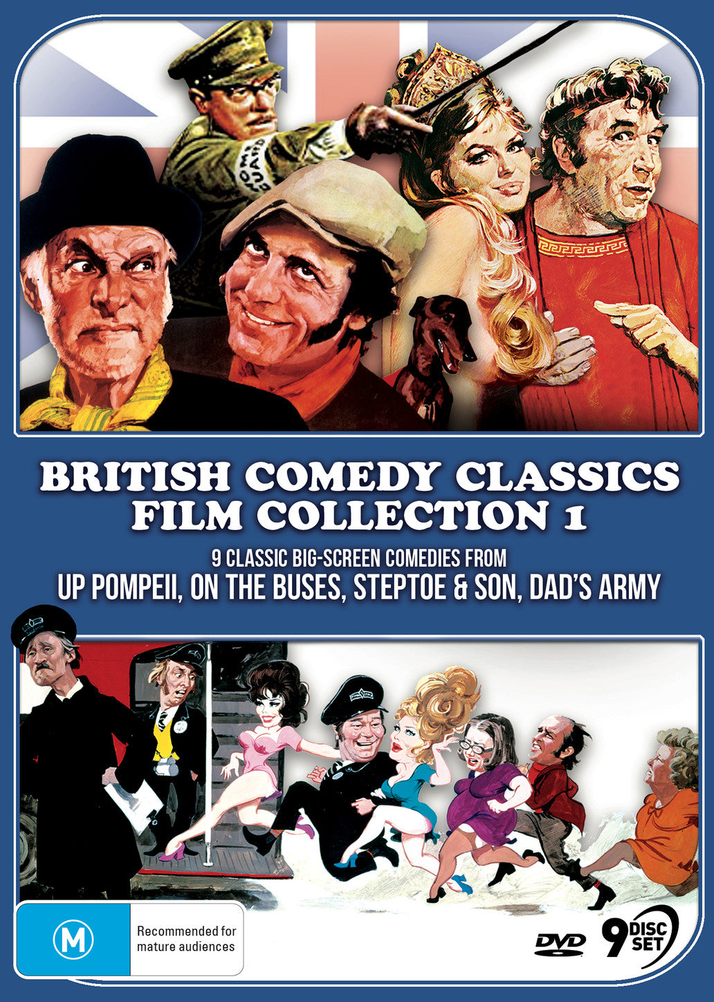 BRITISH COMEDY CLASSICS FILM COLLECTION 1-3 (UP POMPEII, UP THE CHASTITY BELT, UP THE FRONT, ON THE BUSES, MUTINY ON THE BUSES, HOLIDAY ON THE BUSES, STEPTOE & SON, STEPTOE & SON RIDE AGAIN, DAD'S ARMY)