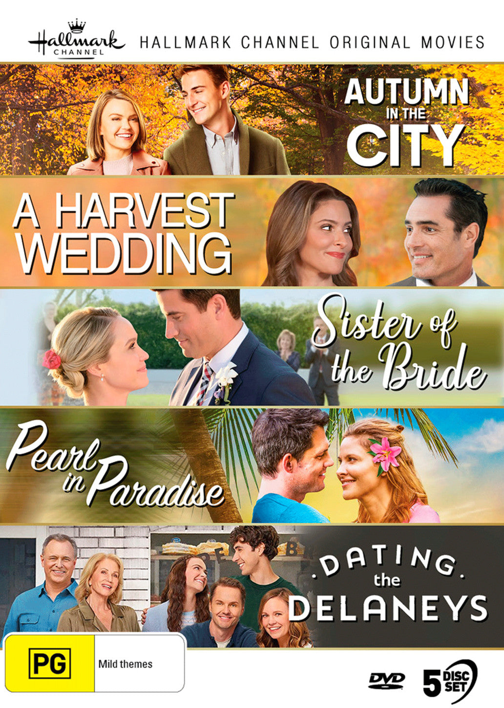 HALLMARK COLLECTION #19 (AUTUMN IN THE CITY / A HARVEST WEDDING / SISTER OF THE BRIDE / PEARL IN PARADISE / DATING THE DELANEYS)