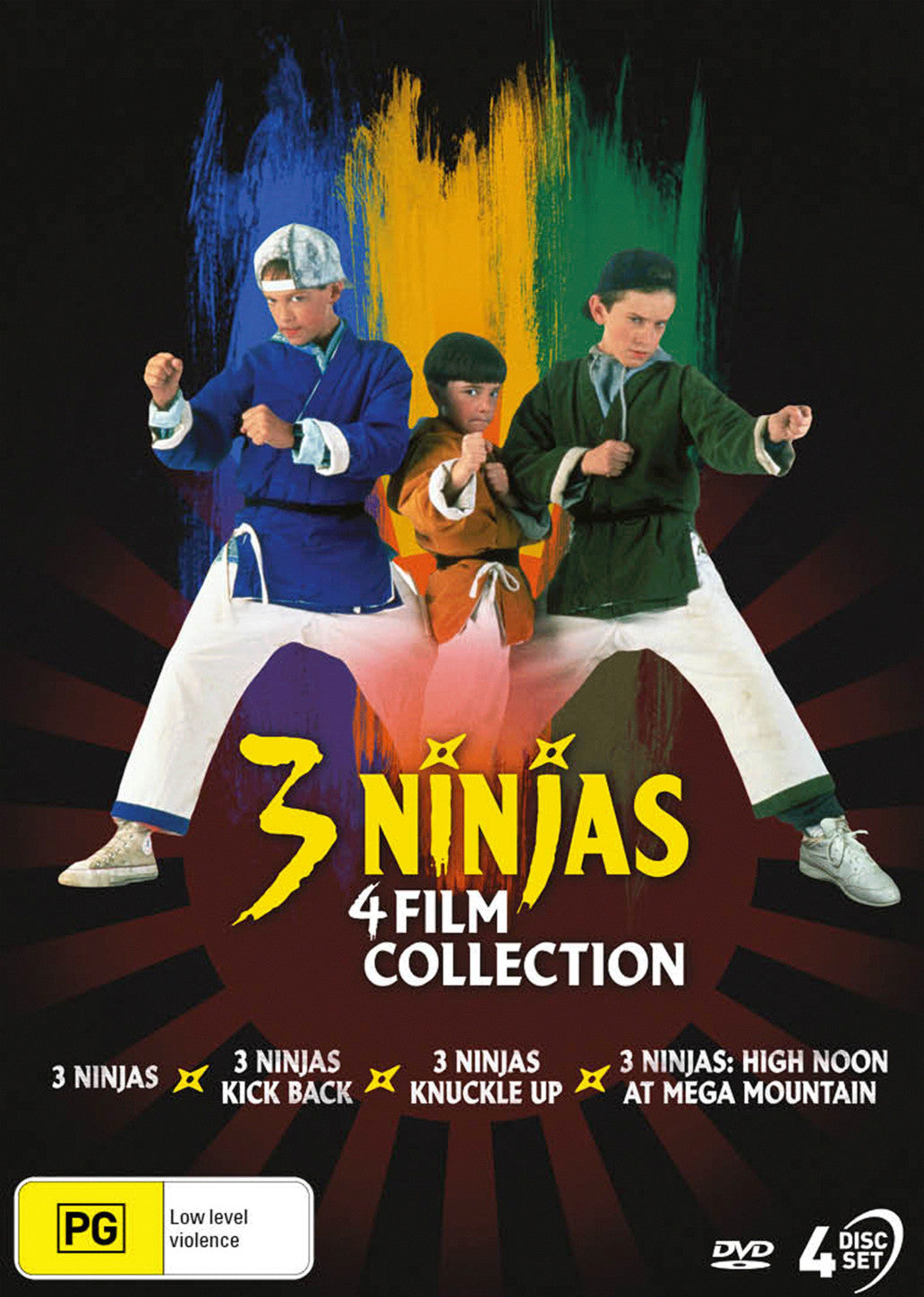3 NINJAS: 4 FILM COLLECTION (3 NINJAS / 3 NINJAS KICK BACK / 3 NINJAS KNUCKLE UP / 3 NINJAS: HIGH NOON AT MEGA MOUNTAIN) - DVD