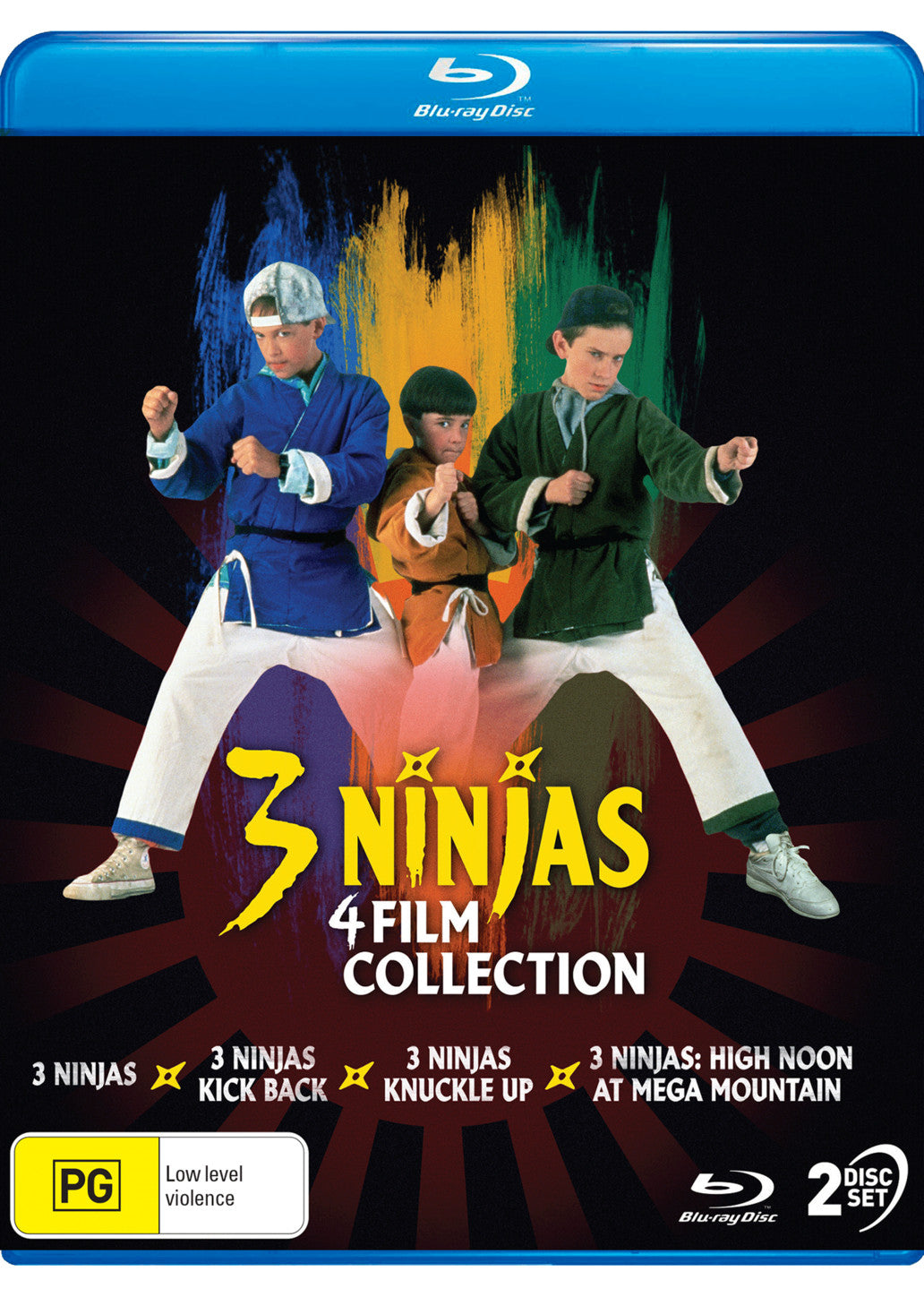 3 NINJAS: 4 FILM COLLECTION (3 NINJAS / 3 NINJAS KICK BACK / 3 NINJAS KNUCKLE UP / 3 NINJAS: HIGH NOON AT MEGA MOUNTAIN) - BLU-RAY