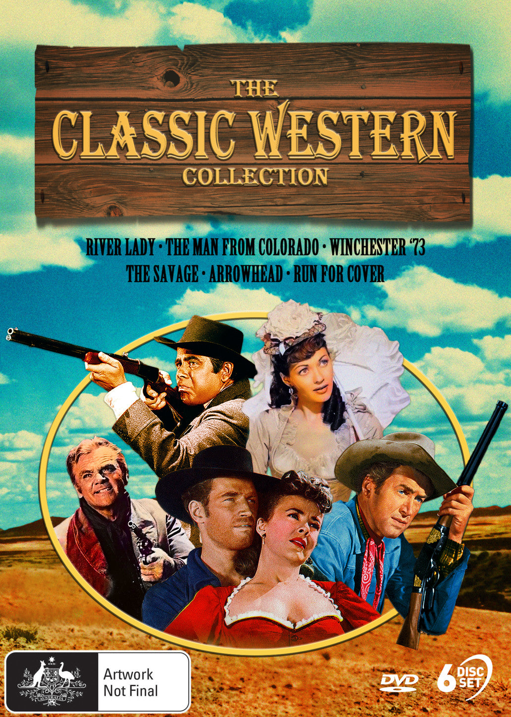 THE CLASSIC WESTERN COLLECTION (RIVER LADY / THE MAN FROM COLORADO / WINCHESTER '73 / THE SAVAGE / ARROWHEAD / RUN FOR COVER)