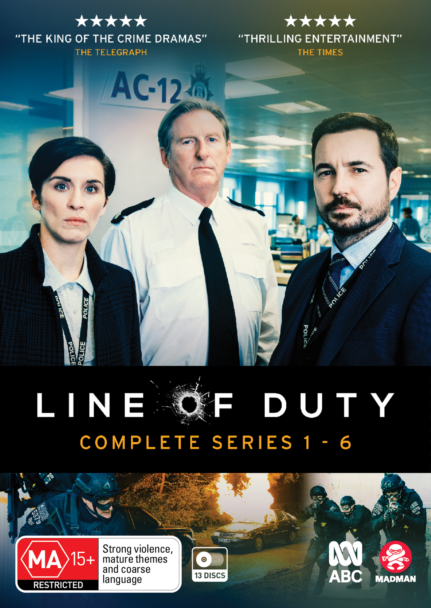 LINE OF DUTY – THE COMPLETE SERIES 1-6