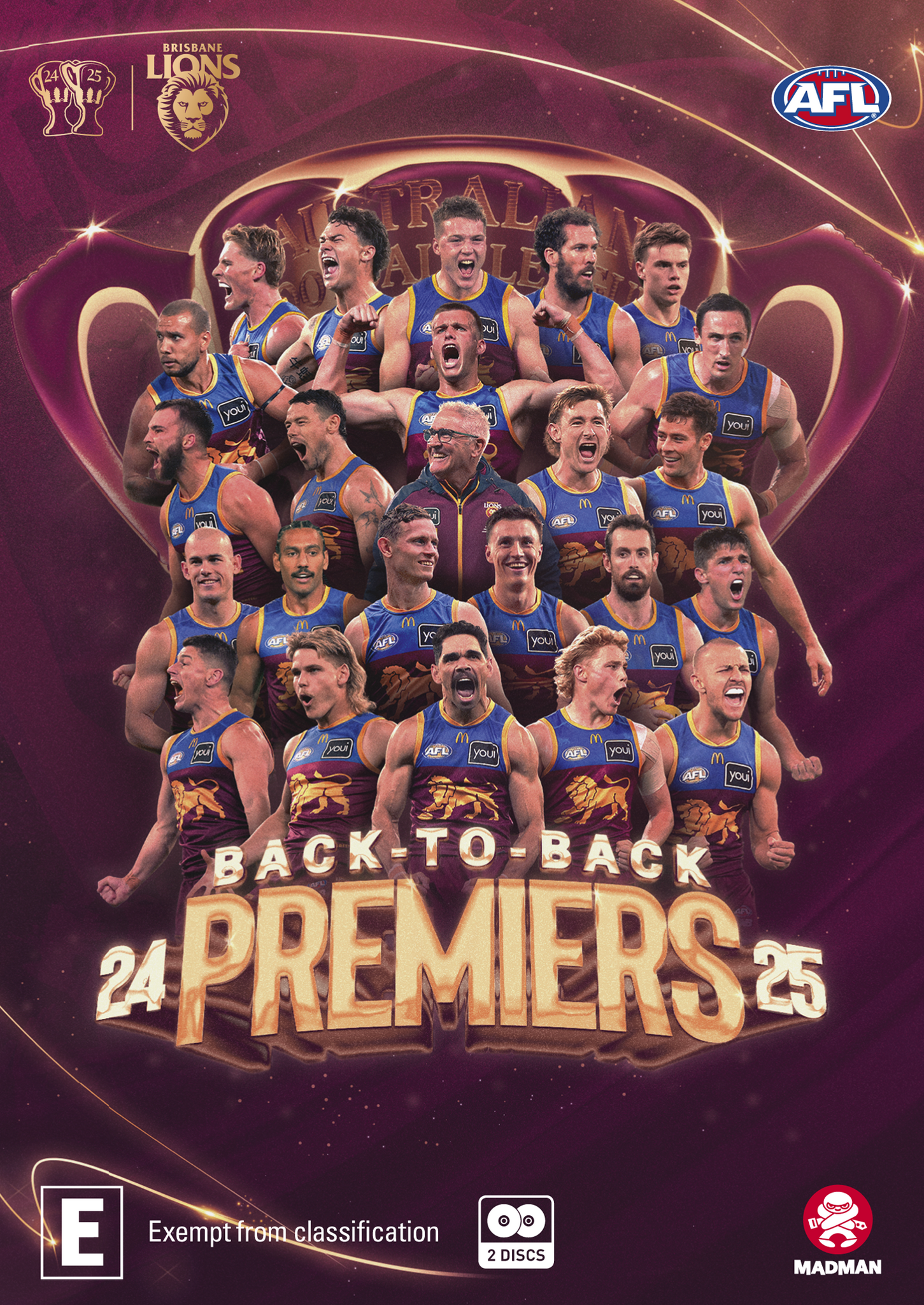 BRISBANE LIONS BACK-TO-BACK PREMIERS 2024 & 2025