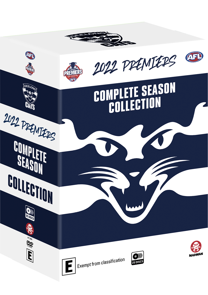 2022 TOYOTA AFL PREMIERS GEELONG CATS SEASON COLLECTION Madman 2022-toyota-afl-premiers-geelong-cats-season-collection-madman