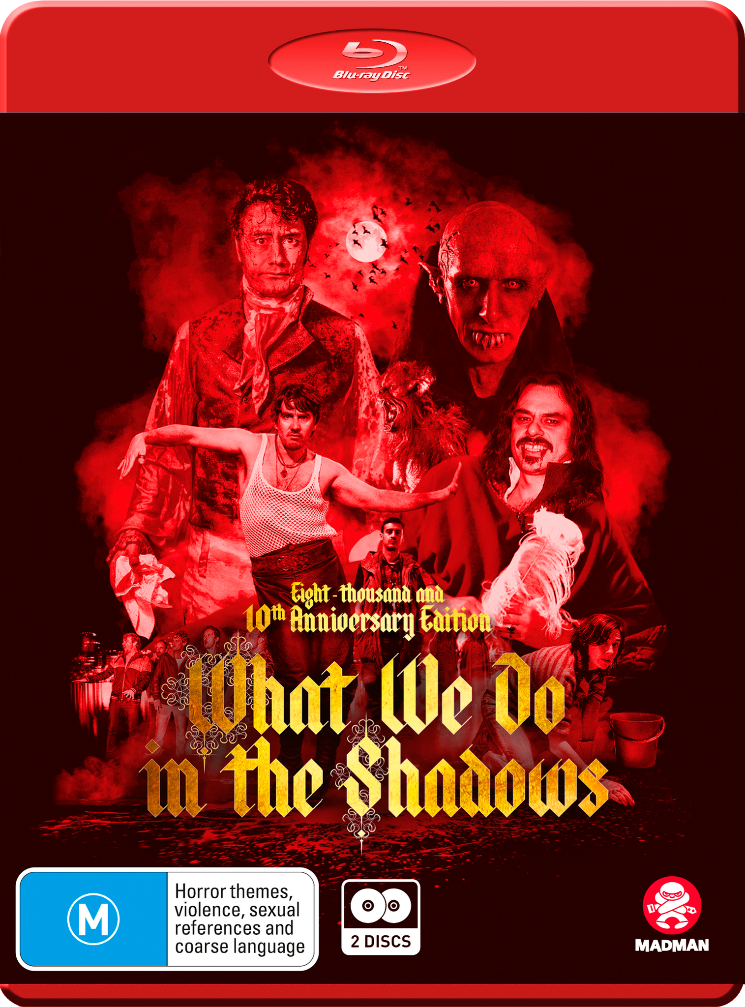 WHAT WE DO IN THE SHADOWS 10th ANNIVERSARY 2 BLU-RAY SPECIAL EDITION (RED BLU-RAY CASE + FOIL SLIPCASE + ART CARDS) LIMITED EDITION