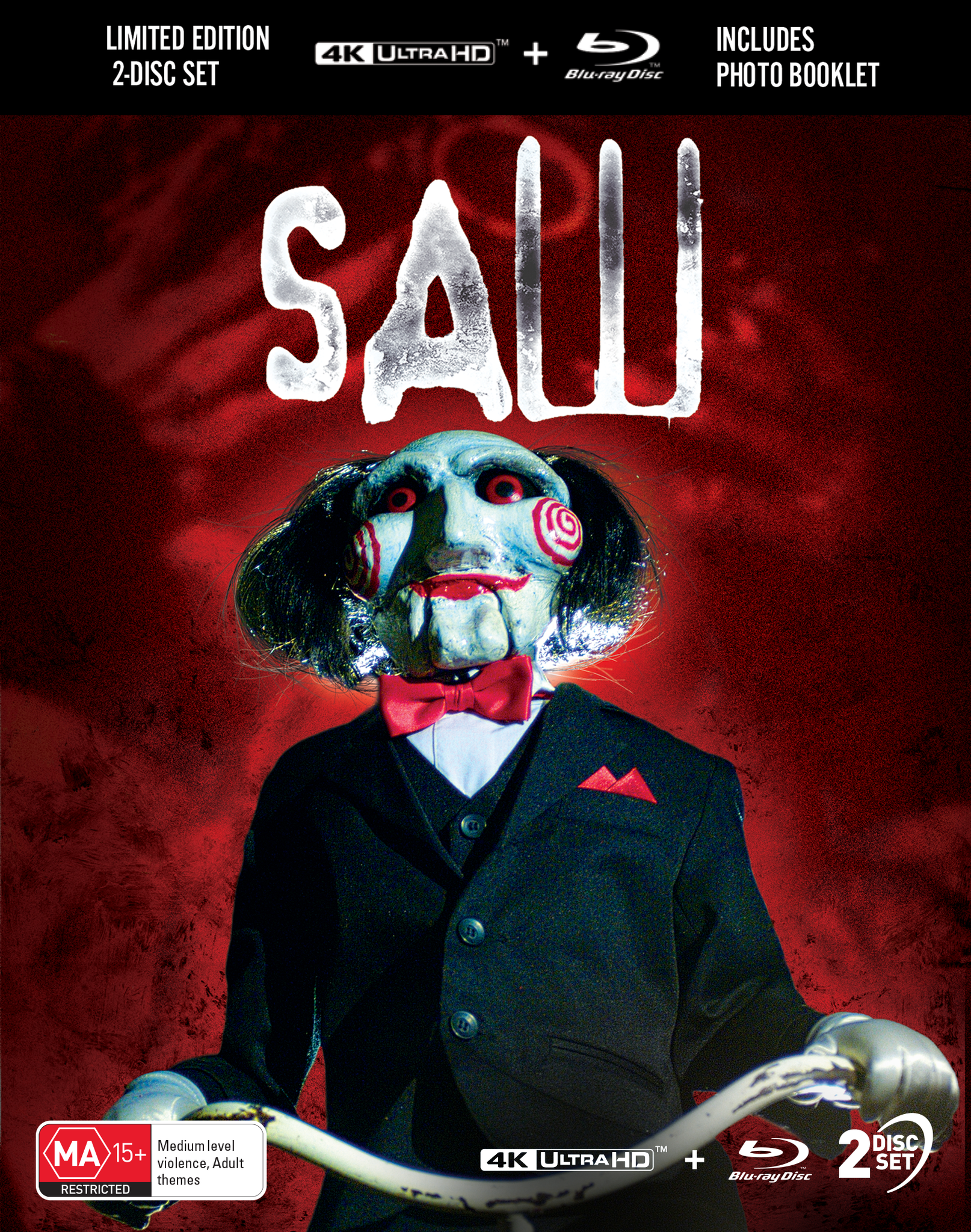 SAW - LIMITED EDITION 4K & BLU-RAY (LENTICULAR HARDCOVER + BOOKLET)