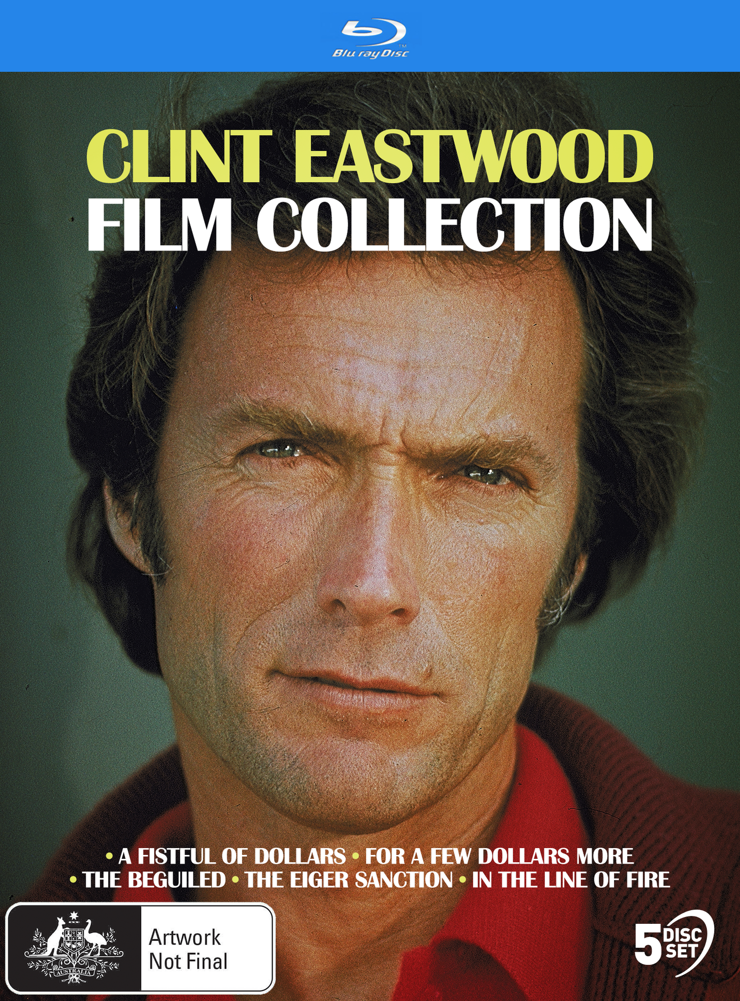 CLINT EASTWOOD: FILM COLLECTION (A FISTFUL OF DOLLARS / FOR A FEW DOLLARS MORE / THE BEGUILED / THE EIGER SANCTION / IN THE LINE OF FIRE) - SPECIAL EDITION BLU-RAY