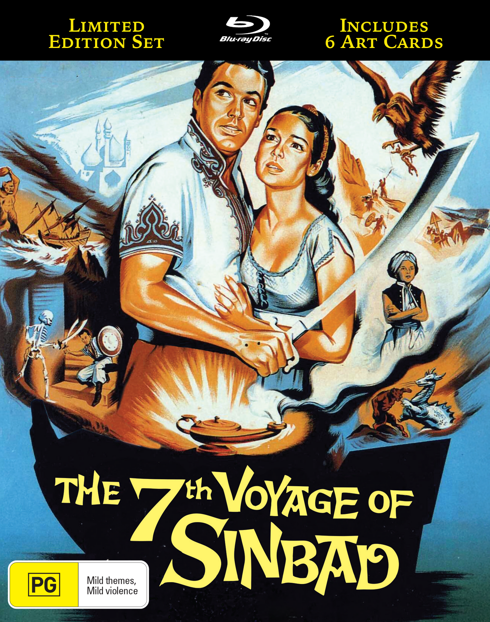 THE 7TH VOYAGE OF SINBAD - LIMITED EDITION BLU-RAY (LENTICULAR HARDCOVER + ART CARDS)