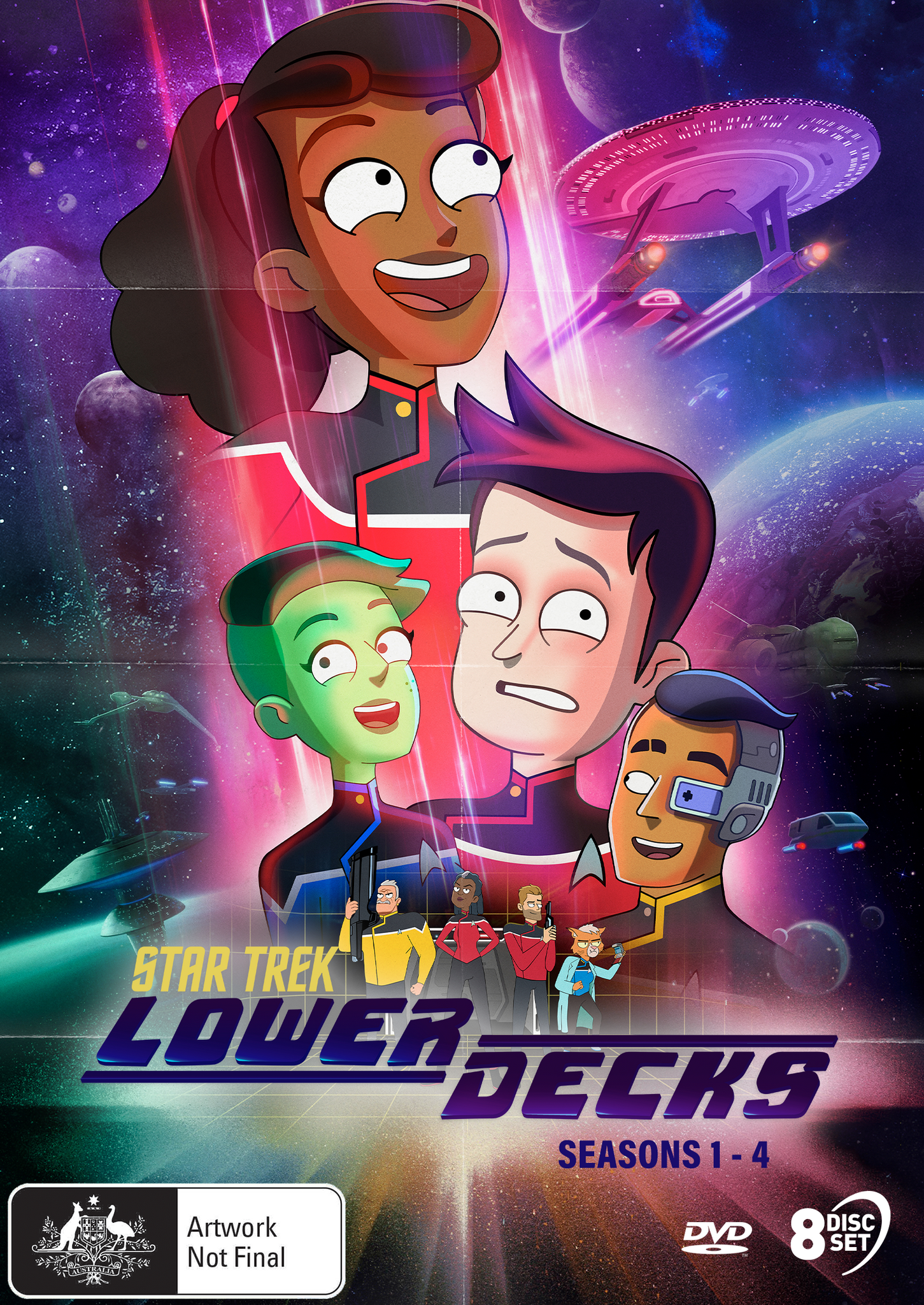 STAR TREK: LOWER DECKS - SEASONS 1 - 4 - DVD – Madman